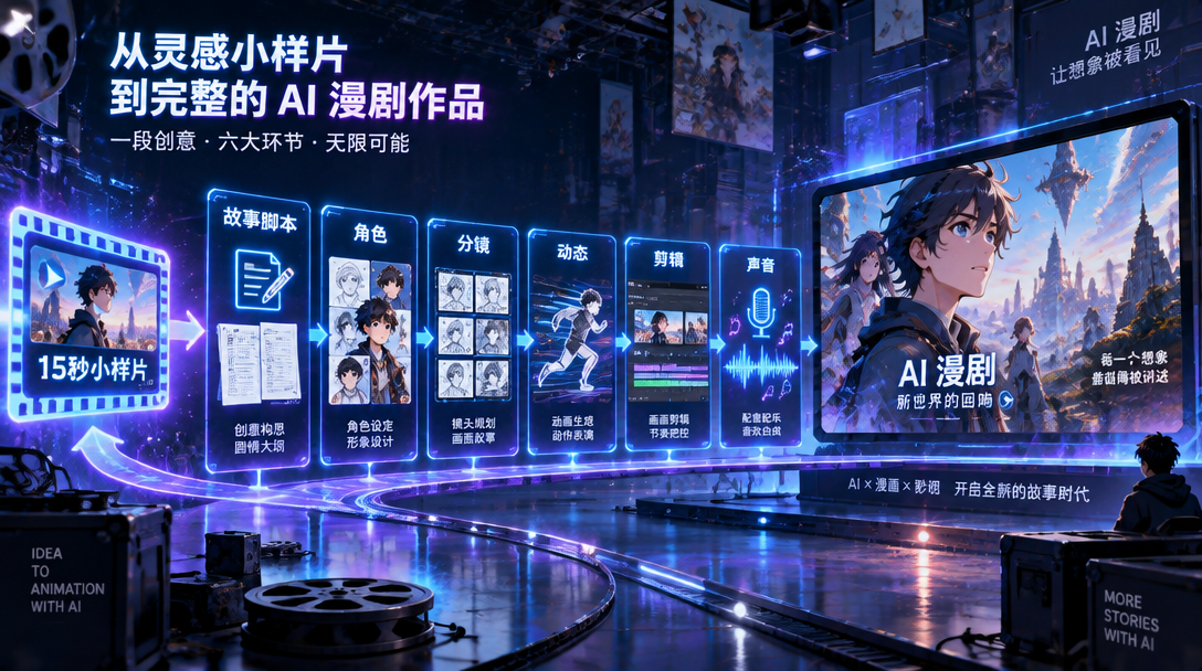 AI漫剧课程从0到1创作能力到完整作品输出的整体架构